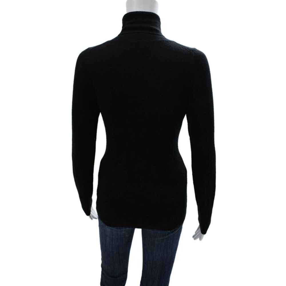 Nili Lotan Womens Turtleneck Pullover Black 70% Wool Size M - Picture 3 of 4